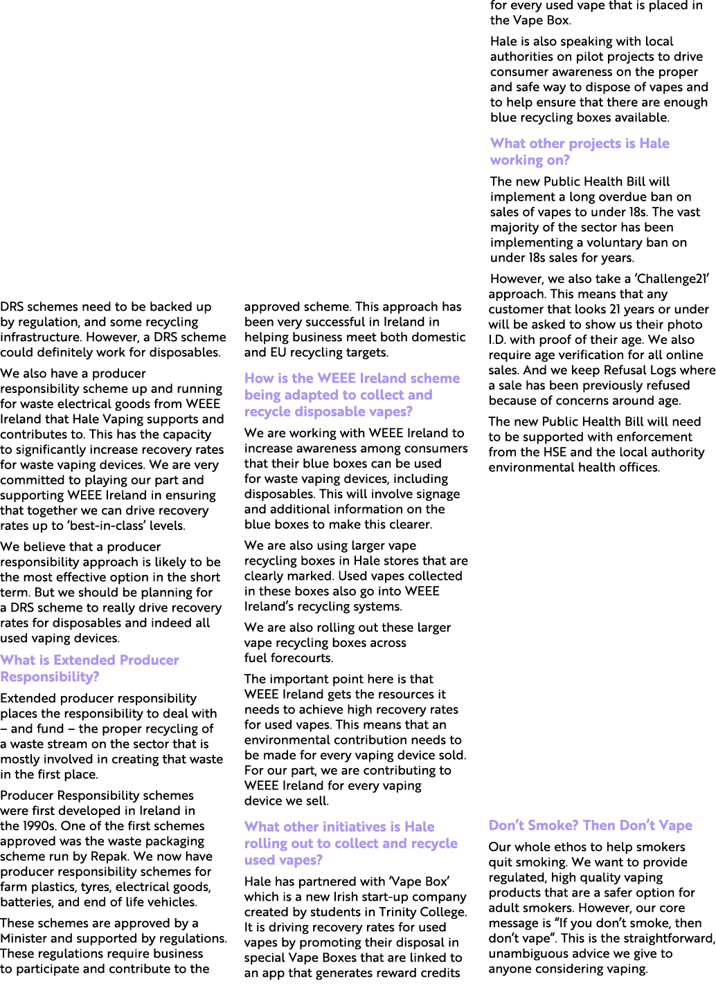 DRS schemes need to be backed up by regulation, and some recycling infrastructure. However, a DRS scheme could defini...