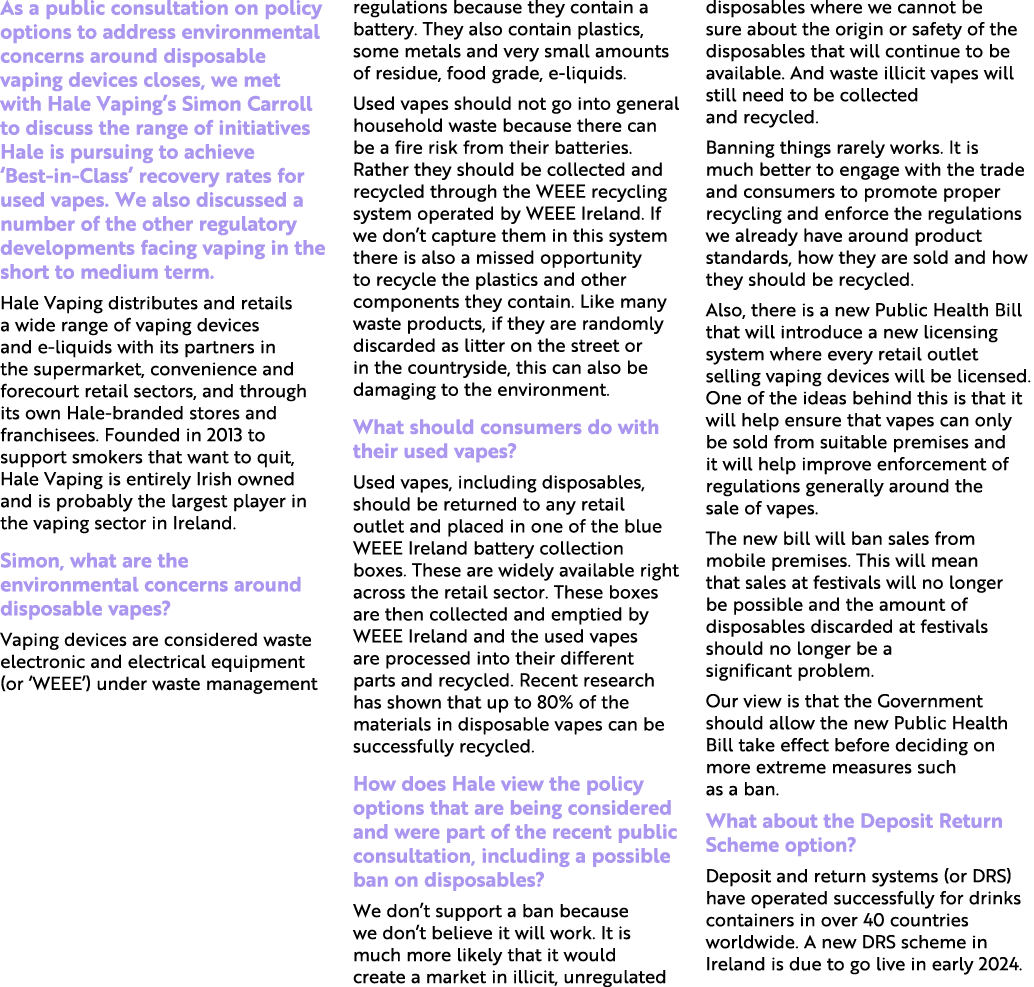 As a public consultation on policy options to address environmental concerns around disposable vaping devices closes,...