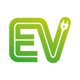 EV with plug icon symbol, Electric vehicle, Charging point logotype, Eco friendly vehicle concept, Vector illustration