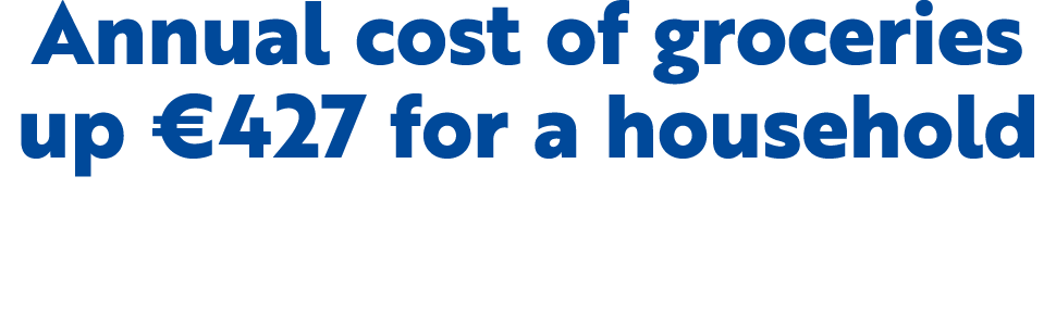 Annual cost of groceries up €427 for a household