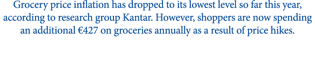 Grocery price inflation has dropped to its lowest level so far this year, according to research group Kantar. However...