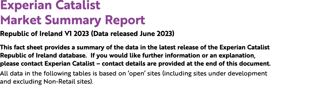 Experian Catalist Market Summary Report Republic of Ireland V1 2023 (Data released June 2023) This fact sheet provide...