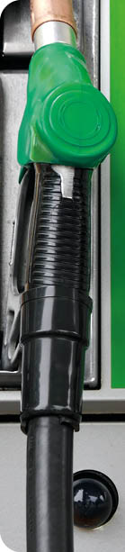 Pump nozzles in gas station