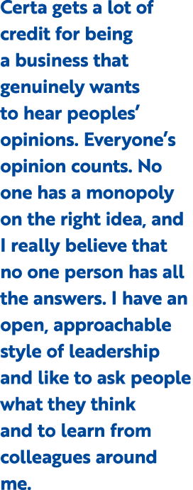Certa gets a lot of credit for being a business that genuinely wants to hear peoples’ opinions. Everyone’s opinion co...