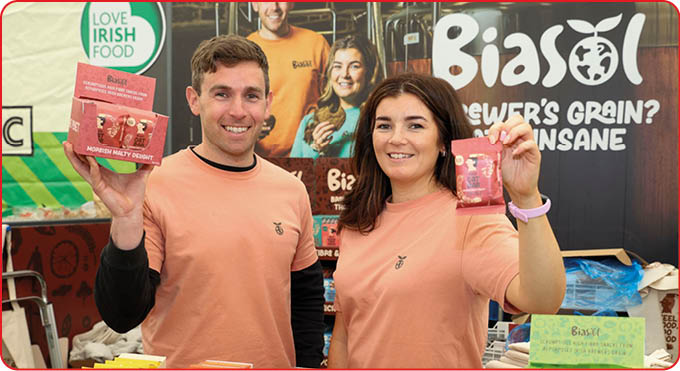 30/05/2024 Bord Bia Bloom 2024 Bord Bia Food Village Biasol, Ruairi and Niamh Dooley. Photo: Fennell Photo