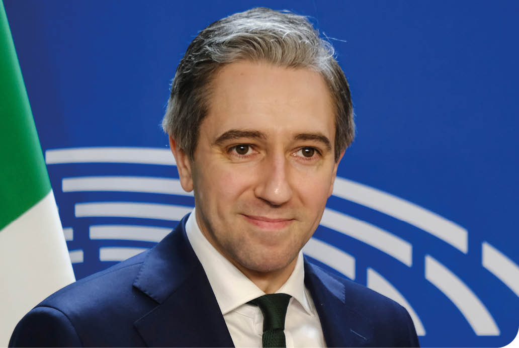 Roberta METSOLA, President of European Parliament meets with Simon HARRIS, Irish Prime Minister in Brussels, Belgium on April 11, 2024.