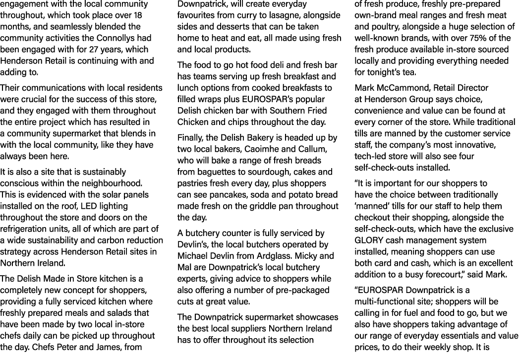 engagement with the local community throughout, which took place over 18 months, and seamlessly blended the community...