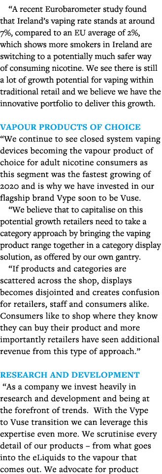  A recent Eurobarometer study found that Ireland s vaping rate stands at around 7%, compared to an EU average of 2%,    