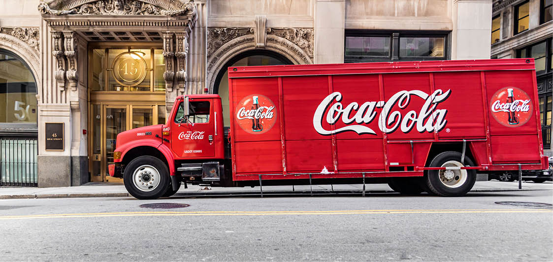 new york, NY  16 9 2019 Coca Cola truck parked in a street in New York city