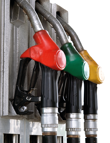 gas pumps is isolated on white background