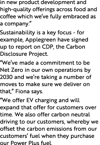 in new product development and high-quality offerings across food and coffee which we ve fully embraced as a company    