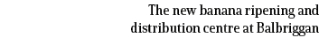 The new banana ripening and distribution centre at Balbriggan