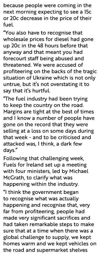 because people were coming in the next morning expecting to see a 15c or 20c decrease in the price of their fuel   Yo   