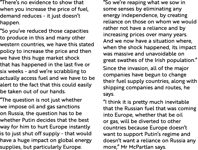  There s no evidence to show that when you increase the price of fuel, demand reduces - it just doesn t happen    So    