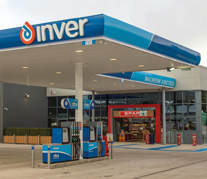 Macroom Junction featuring INVER and SPAR in Macroom, County Cork  Photo: Don MacMonagle  info macmonagle com  Further info: sweldon bwg ie