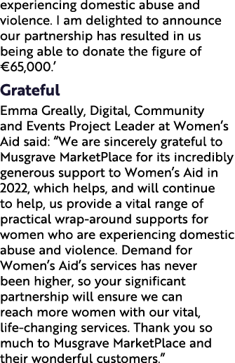 experiencing domestic abuse and violence. I am delighted to announce our partnership has resulted in us being able to...