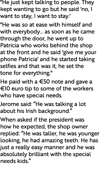 \“He just kept talking to people. They kept wanting to go but he said 'no, I want to stay, I want to stay.' \"He was ...