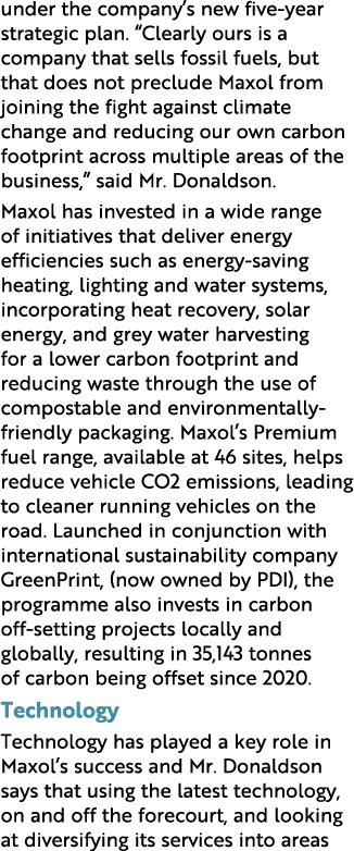 under the company’s new five year strategic plan. “Clearly ours is a company that sells fossil fuels, but that does n...