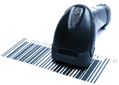 Barcode background. Reader laser scanner for warehouse. Retail label barcode scan isolated on white background. Product code data concept