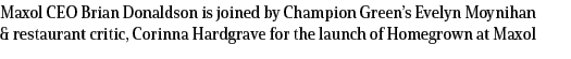 Maxol CEO Brian Donaldson is joined by Champion Green’s Evelyn Moynihan & restaurant critic, Corinna Hardgrave for th...
