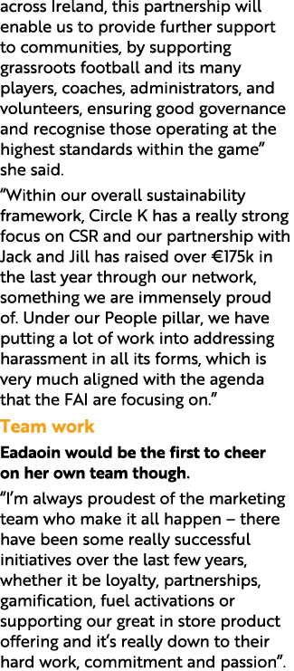 across Ireland, this partnership will enable us to provide further support to communities, by supporting grassroots f...