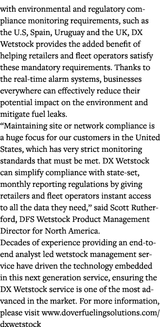 with environmental and regulatory compliance monitoring requirements, such as the U S, Spain, Uruguay and the UK, DX    