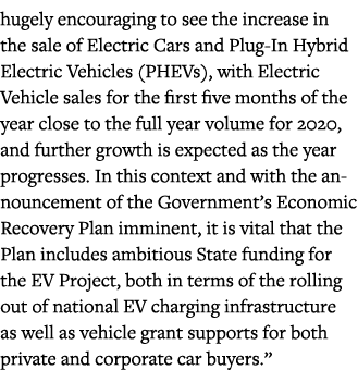 hugely encouraging to see the increase in the sale of Electric Cars and Plug-In Hybrid Electric Vehicles (PHEVs), wit   