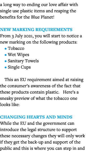 a long way to ending our love affair with single use plastic items and reaping the benefits for the Blue Planet   New   
