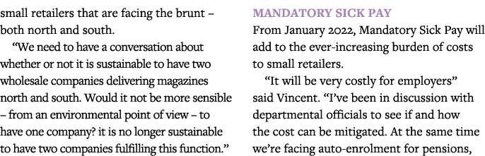 small retailers that are facing the brunt   both north and south   We need to have a conversation about whether or no   