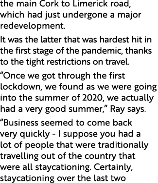 the main Cork to Limerick road, which had just undergone a major redevelopment  It was the latter that was hardest hi   
