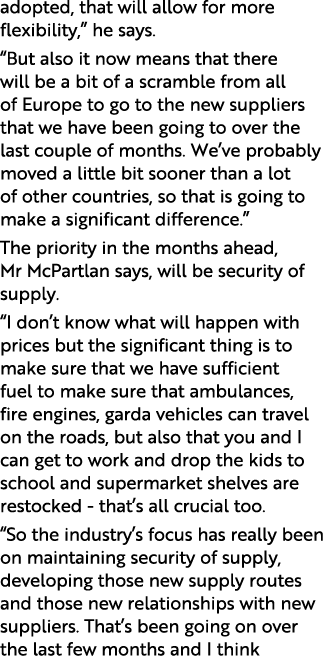 adopted, that will allow for more flexibility,  he says   But also it now means that there will be a bit of a scrambl   
