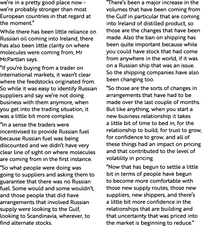 we re in a pretty good place now - we re probably stronger than most European countries in that regard at the moment    