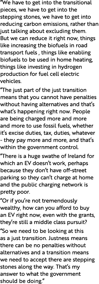  We have to get into the transitional pieces, we have to get into the stepping stones, we have to get into reducing c   