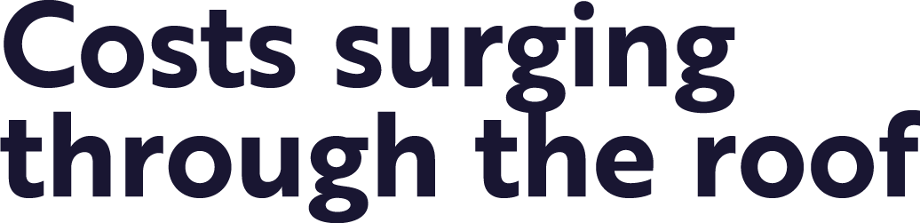 Costs surging through the roof