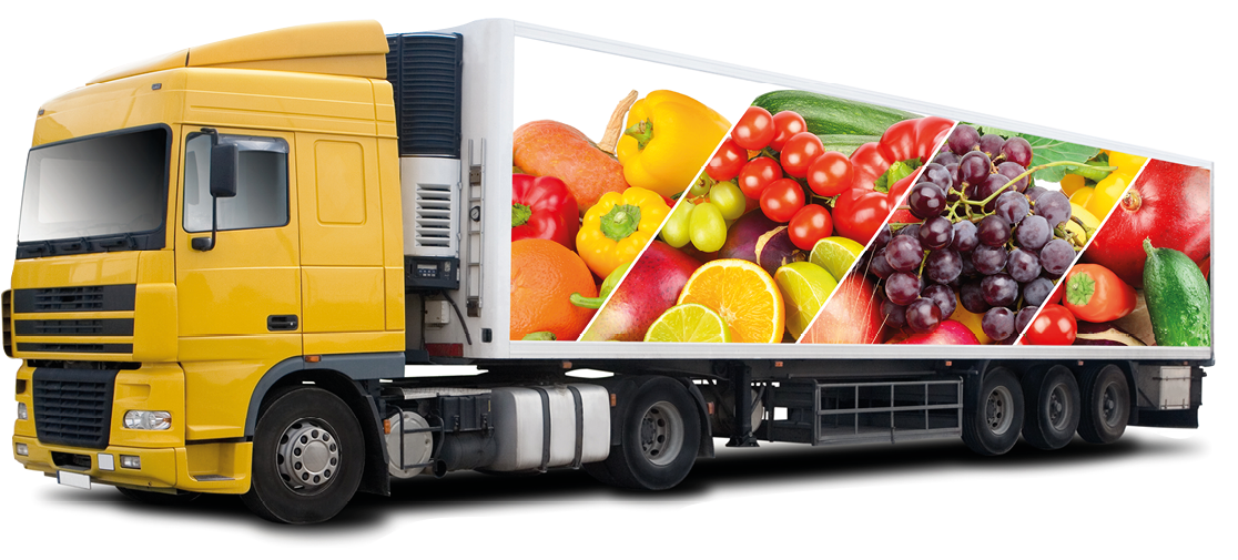 A Big Yellow and White Semi Trailer Truck