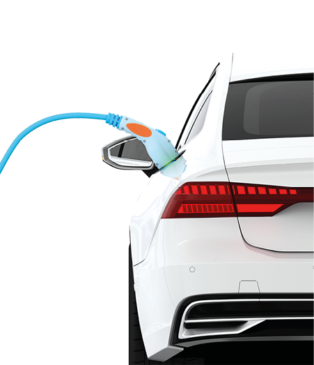 Modern Electric Car EV Charging 3D Render