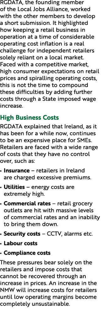 RGDATA, the founding member of the Local Jobs Alliance, worked with the other members to develop a short submission. ...