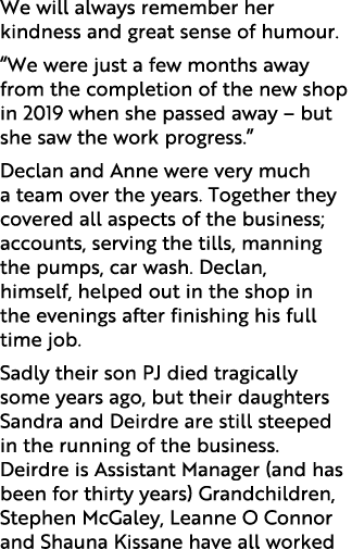 We will always remember her kindness and great sense of humour. “We were just a few months away from the completion o...