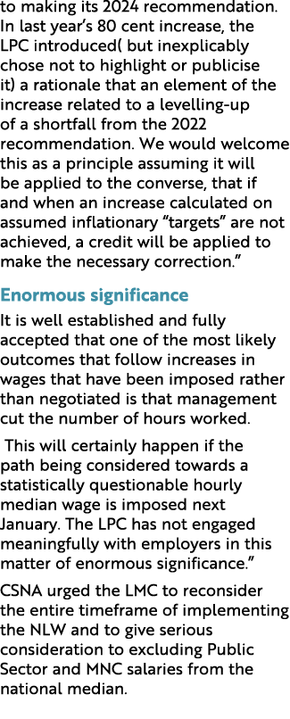 to making its 2024 recommendation. In last year’s 80 cent increase, the LPC introduced( but inexplicably chose not to...