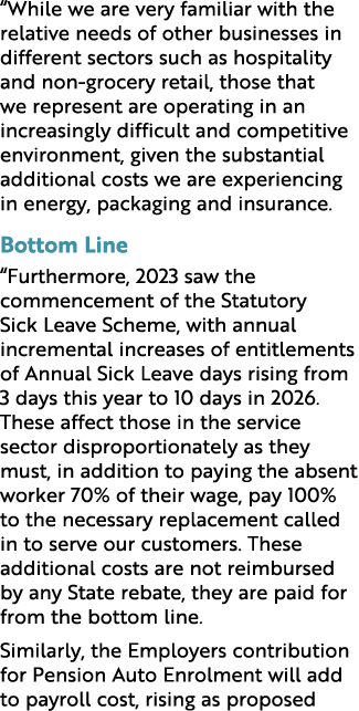 “While we are very familiar with the relative needs of other businesses in different sectors such as hospitality and ...