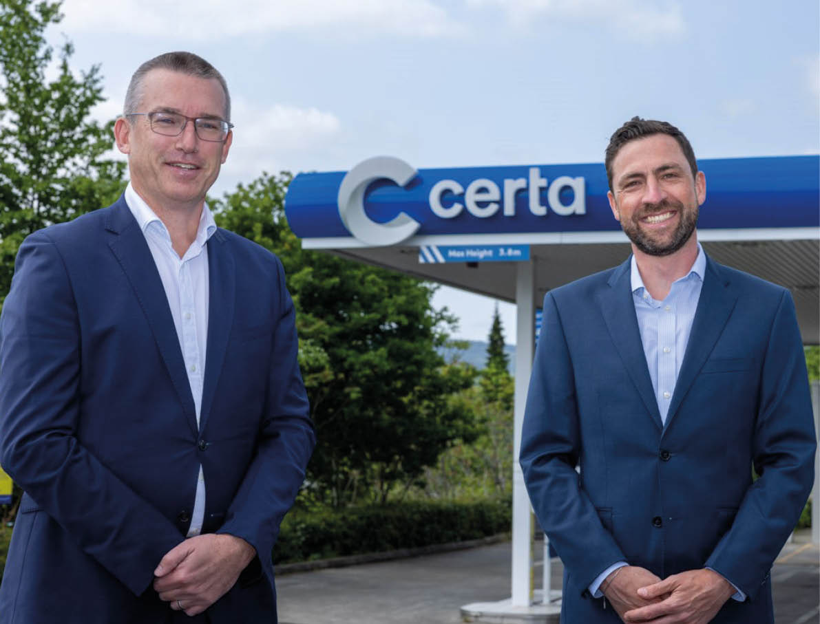 NO REPRODUCTION FEE APPLIES. Ireland's largest fuel supplier, Certa, which is part of DCC plc, has acquired leading solar and renewable energy specialists Alternative Energy Ireland (AEI). The acquisition will enable Certa’s commercial, industrial and domestic customers to make greener, sustainable choices and to transition to renewable energy solutions that reduce their carbon emissions and lower their energy costs. Pictured left to right: Andrew Graham, Managing Director, Certa Ireland and Steven Bray, Founder and Managing Director, Alternative Energy Ireland (AEI). Photo Credit: Sean Brosnan (Brosnan Photography).