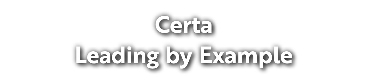 Certa Leading by Example