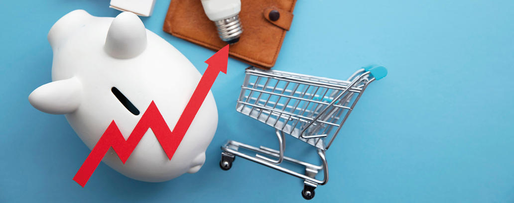 Rising cost of living. inflation financial crisis background