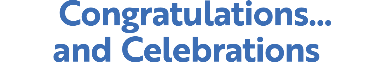  Congratulations... and Celebrations