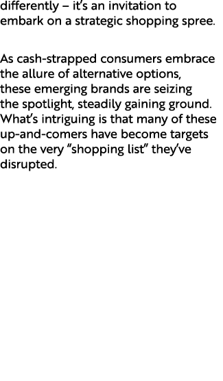 differently – it’s an invitation to embark on a strategic shopping spree. As cash strapped consumers embrace the allu...