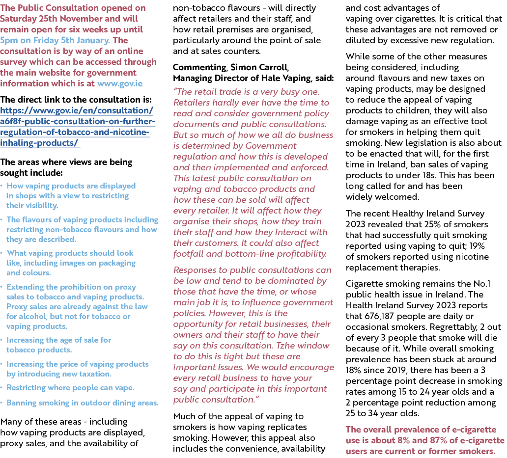 The Public Consultation opened on Saturday 25th November and will remain open for six weeks up until 5pm on Friday 5t...