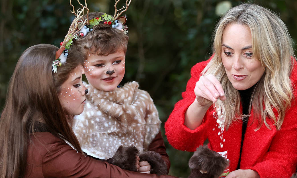 Barretstown has teamed up with Flahavan’s, Applegreen, Lidl and Dealz to ‘Sprinkle Some Magic’ this Christmas for children with cancer and other serious illnesses and their families. Barretstown is the largest and most established organisation in Ireland providing therapeutic recreation camps and programmes for children battling the impact of a serious illness. With only 2% of government funding annually, the charity is appealing for donations and support this festive season at barretstown.org/christmas Pictured at announcement were Jacob Anderson and Rosanna Conaty pictured with Kathryn Thomas Picture Brian McEvoy No Repro fee for one use
