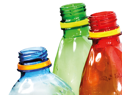 Plastic bottles isolated on white background