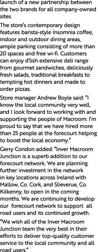 launch of a new partnership between the two brands for all company-owned sites  The store s contemporary design featu   