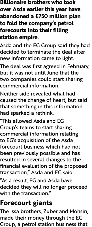 Billionaire brothers who took over Asda earlier this year have abandoned a  750 million plan to fold the company s pe   